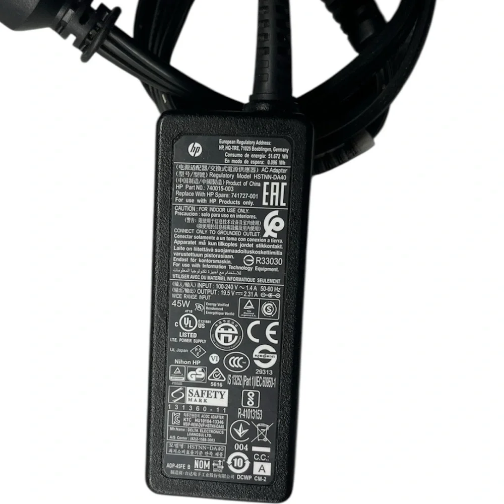 HP 45W AC Adapter (model HSTNN-DA40)